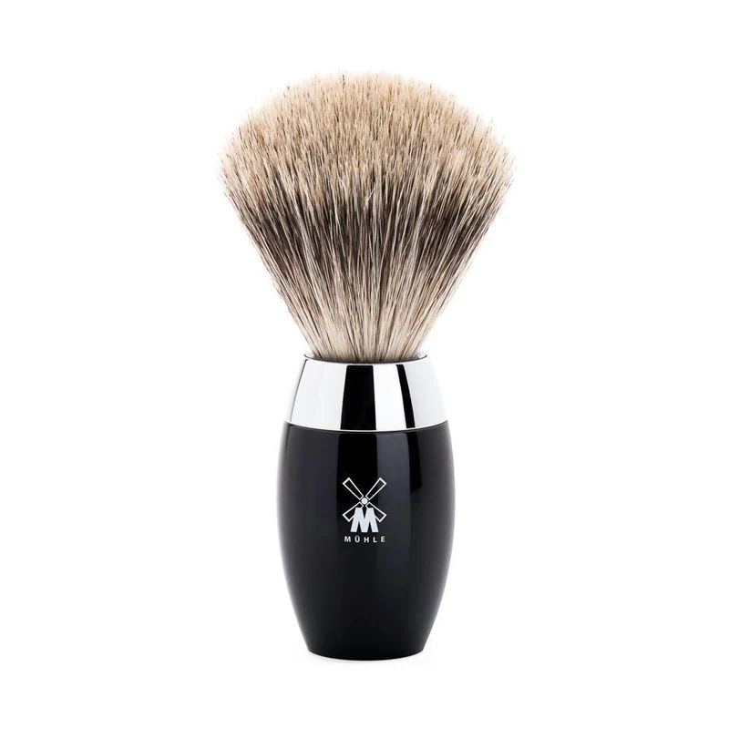 MÜHLE KOSMO Shaving Brush, Fine Badger, Black