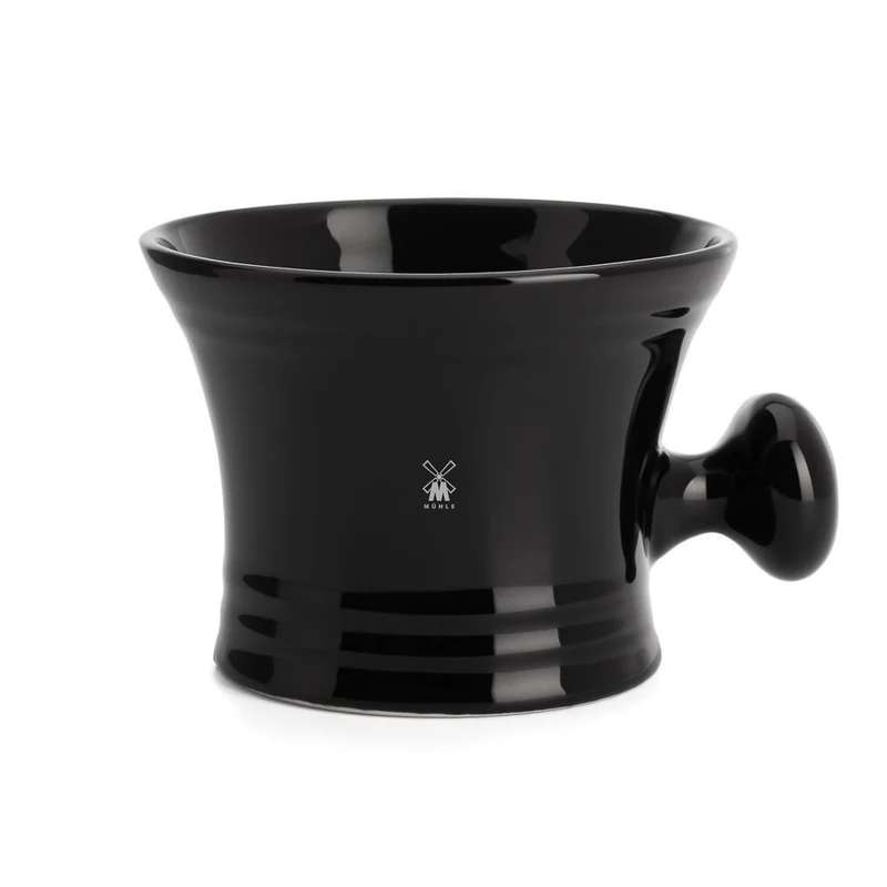 MÜHLE Shaving Mug w/ Handle, Black Porcelain