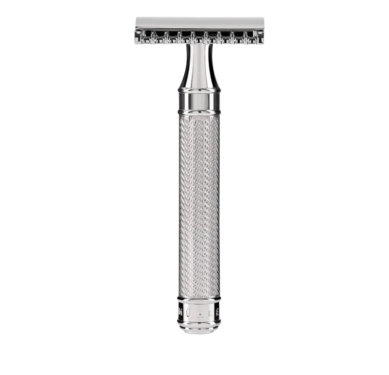 MÜHLE TRADITIONAL Safety Razor, Large, Stainless Steel, Open Comb