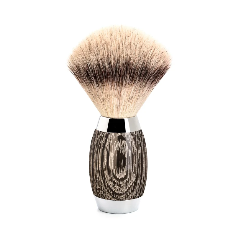 MÜHLE EDITION Shaving Brush, Silvertip Fibre®, Ancient Oak & Sterling Silver