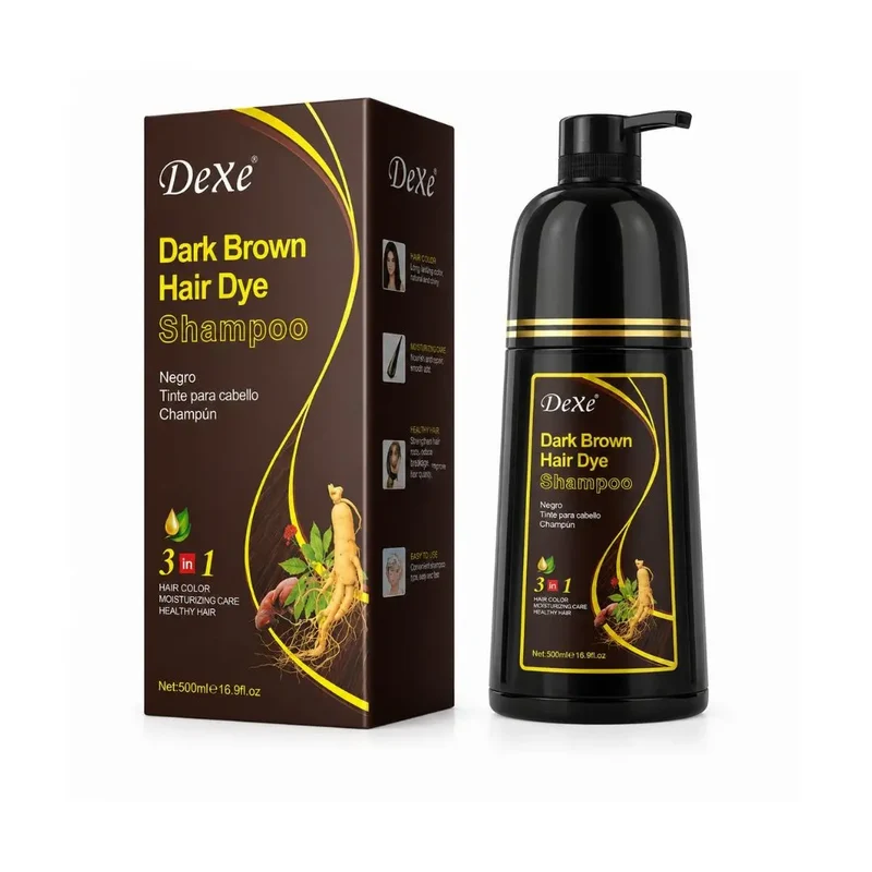 Dexe Dark Brown Hair Dye Shampoo 500 ml