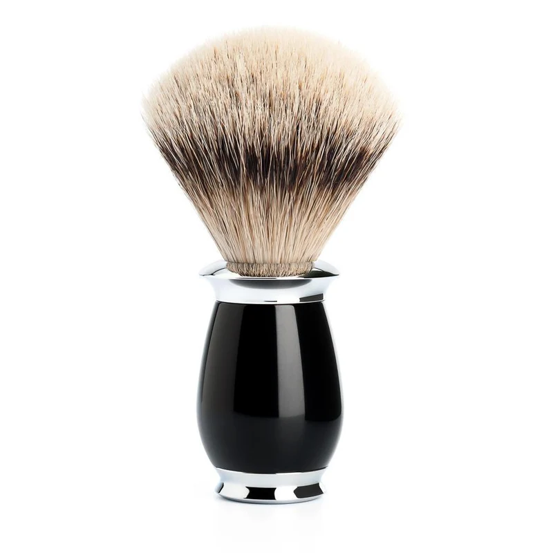 MÜHLE PURIST Shaving Brush, Silvertip Badger, Black