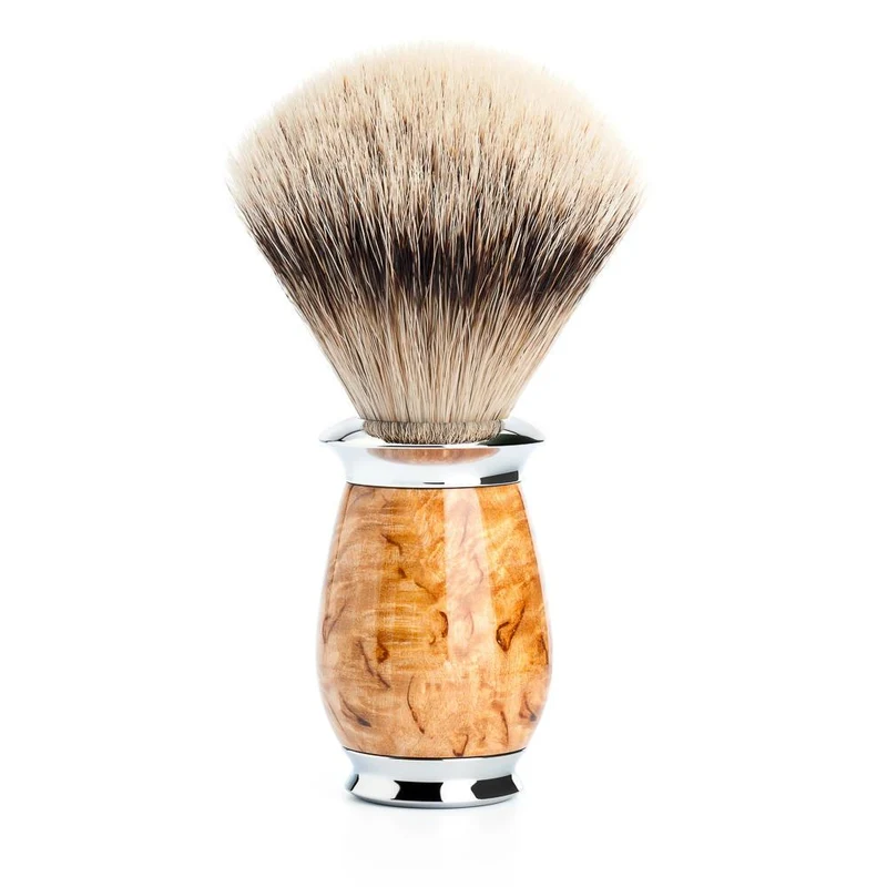 MÜHLE PURIST Shaving Brush, Silvertip Badger, Karelian Masur Birch