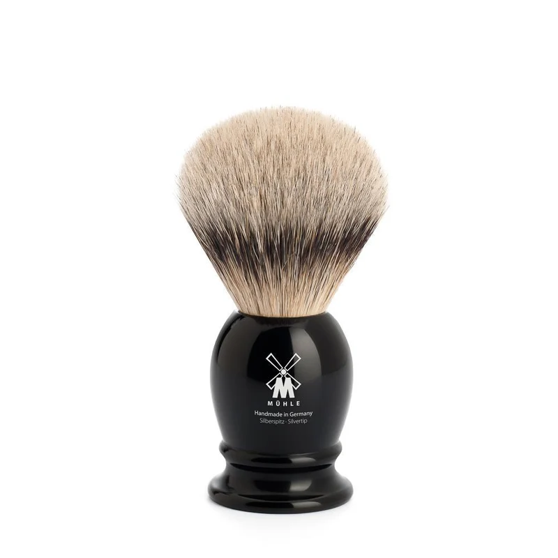 MÜHLE CLASSIC Shaving Brush, Silvertip Badger, Black, Small
