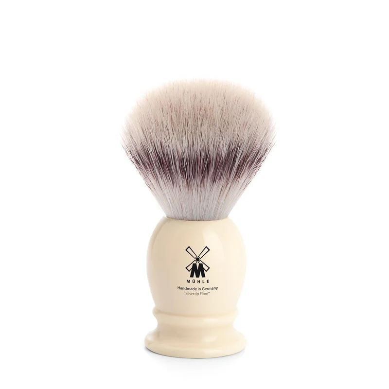MÜHLE CLASSIC Shaving Brush, Silvertip Fibre®, Faux Ivory, Small