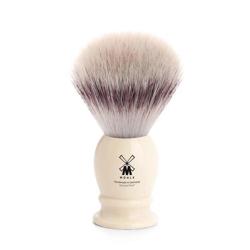 MÜHLE CLASSIC Shaving Brush, Silvertip Fibre®, Faux Ivory, Medium