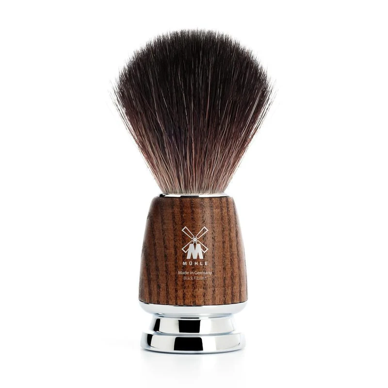 MÜHLE RYTMO Shaving Brush, Black Fibre, Steamed Ash