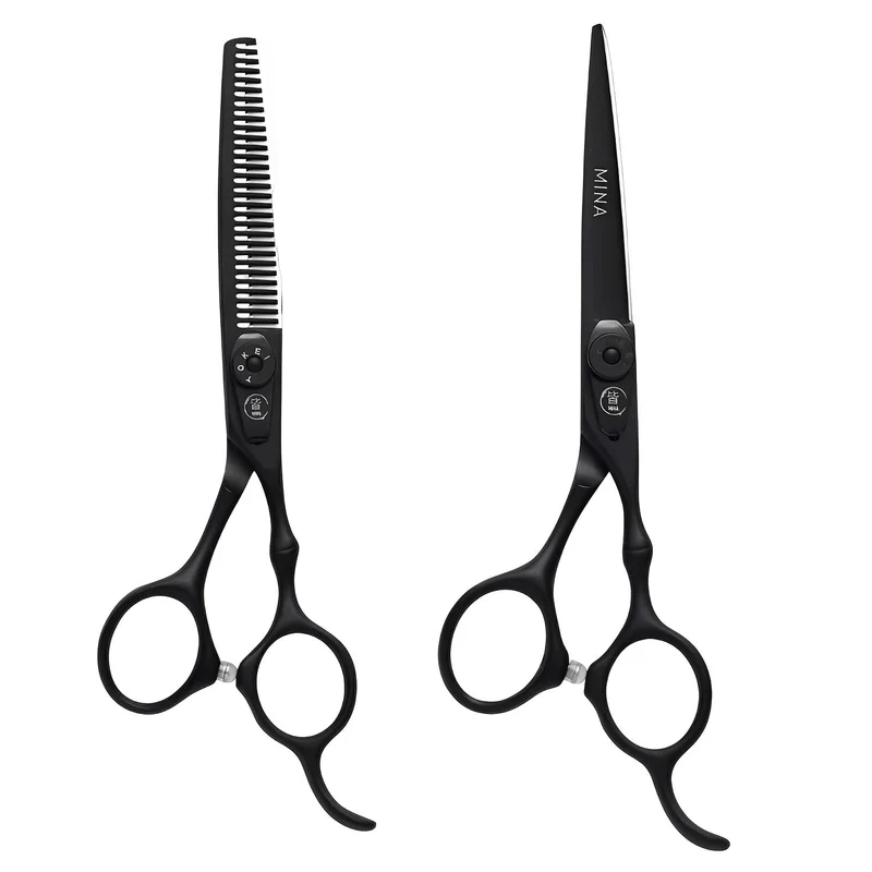Mina Tidlös frisör mattsvart saxset & kit