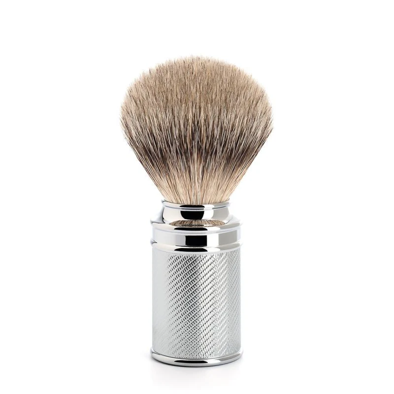 MÜHLE TRADITIONAL Shaving Brush, Silvertip Badger, Chrome-Plated Metal