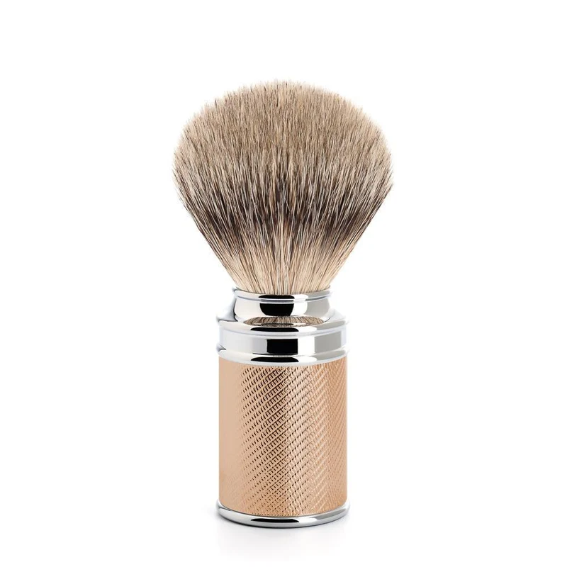 MÜHLE TRADITIONAL Shaving Brush, Silvertip Badger, Rose Gold-Plated Metal