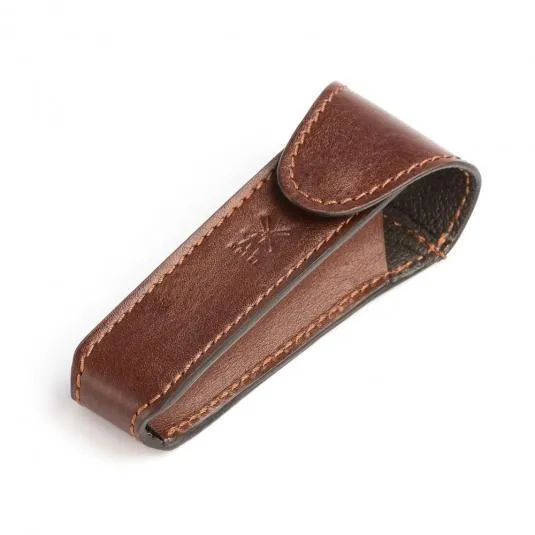 MÜHLE TRAVEL Safety Razor Case, Flourentine Leather, Brown