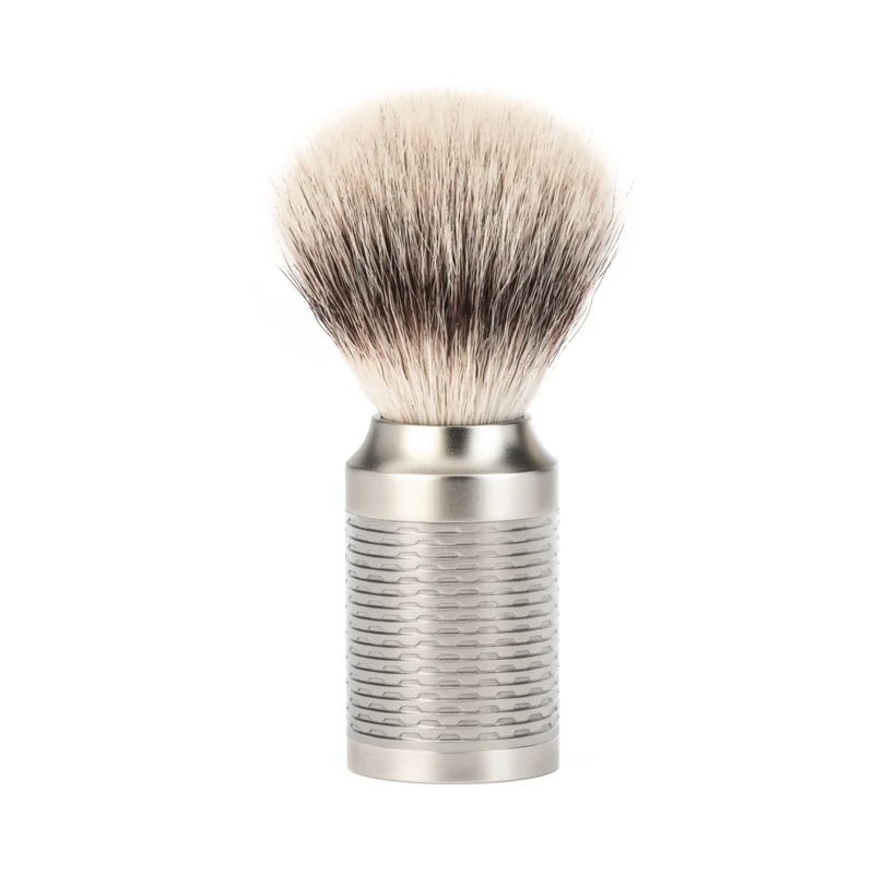 MÜHLE ROCCA Shaving Brush, Silvertip Fibre®, Stainless Steel
