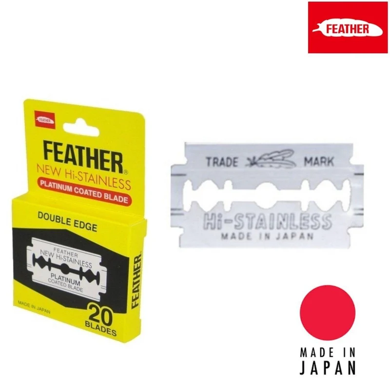Feather Japan HI-RUSTFRITT ersättningsblad för dubbelkant