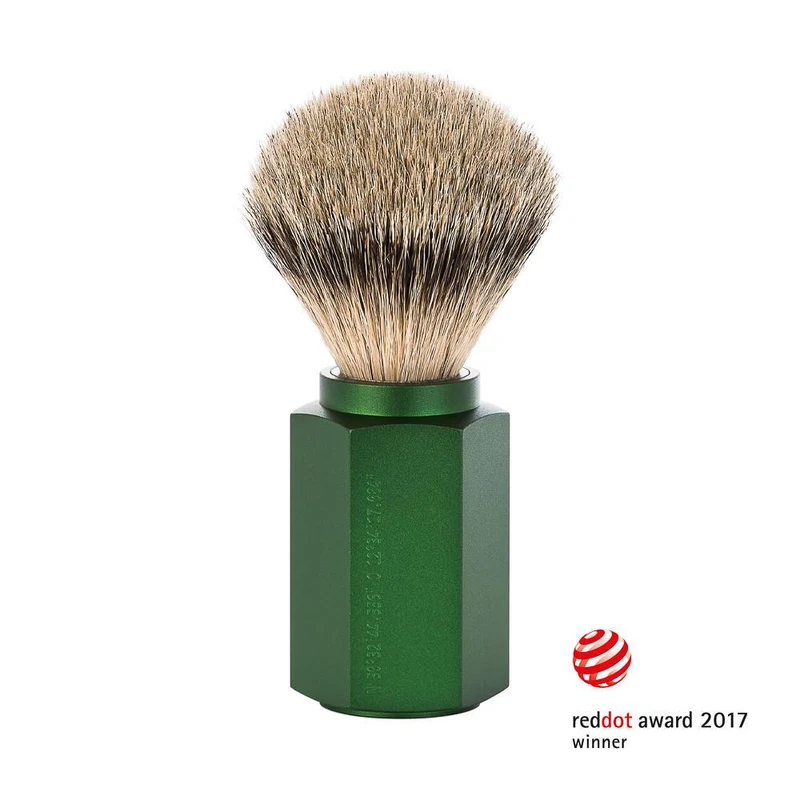 MÜHLE HEXAGON Shaving Brush, Silvertip Badger, Forest