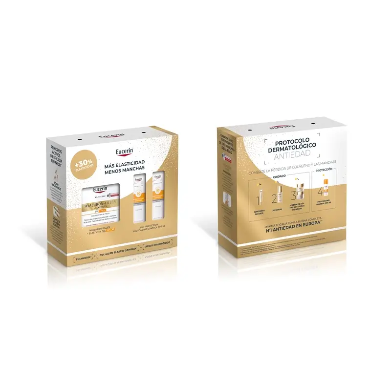 Eucerin Anti-Ageing Pack Hyaluron-Filler Elasticity Day Fps 30 50Ml + 2 Minis Photoaging Control Fps 50+ 2X5Ml