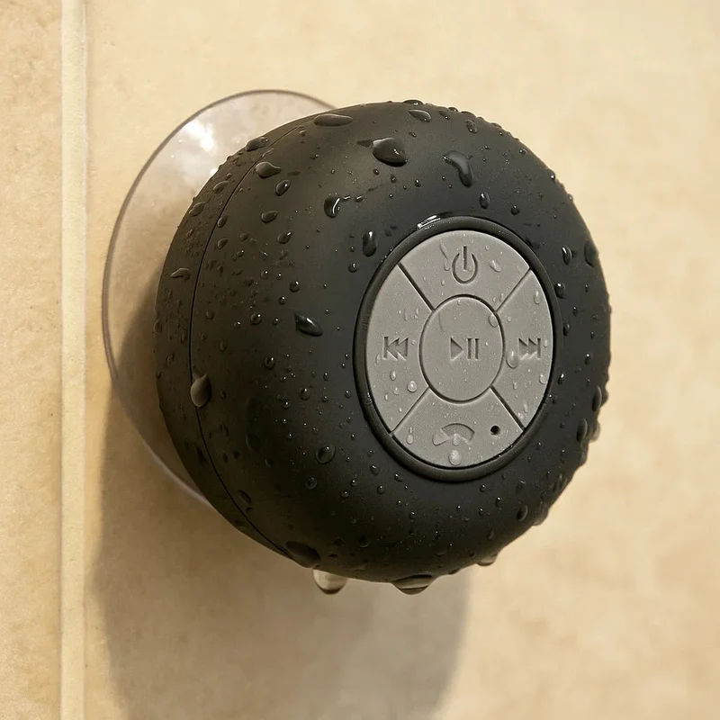 Vandtæt Bluetooth Højtaler til Brusebad med Dyb Bass