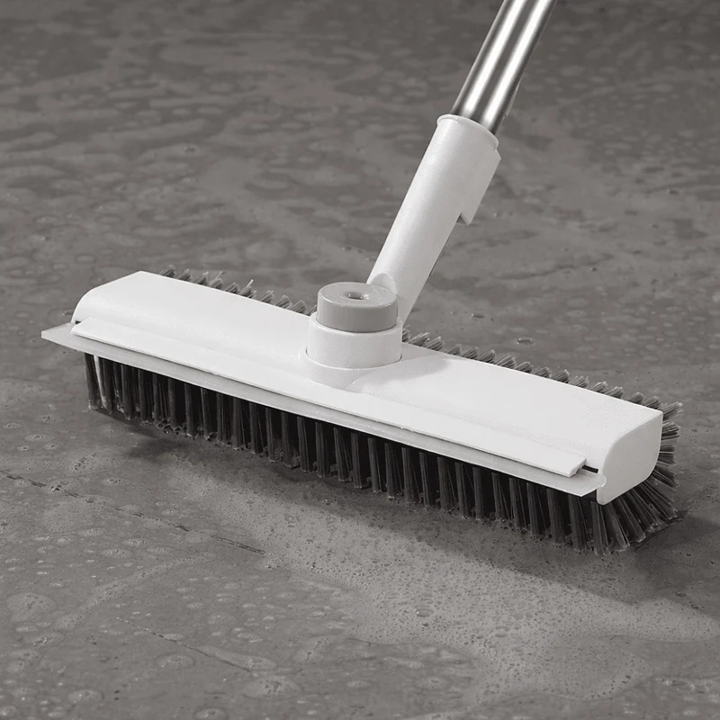Gulvskrubbe med Roterende Hoved og Justerbart Håndtag