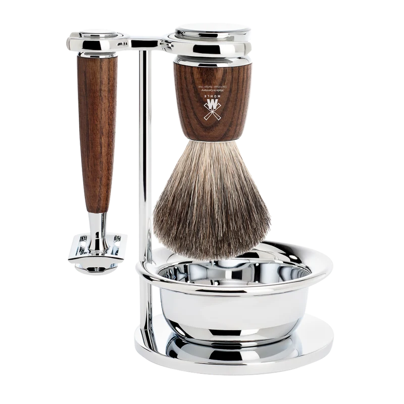 Mhüle safety razor set steamed ash