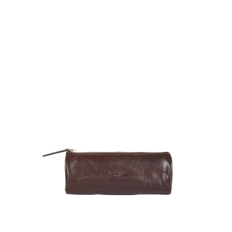 Howard Leather Pen Case Gavin Darkbrown