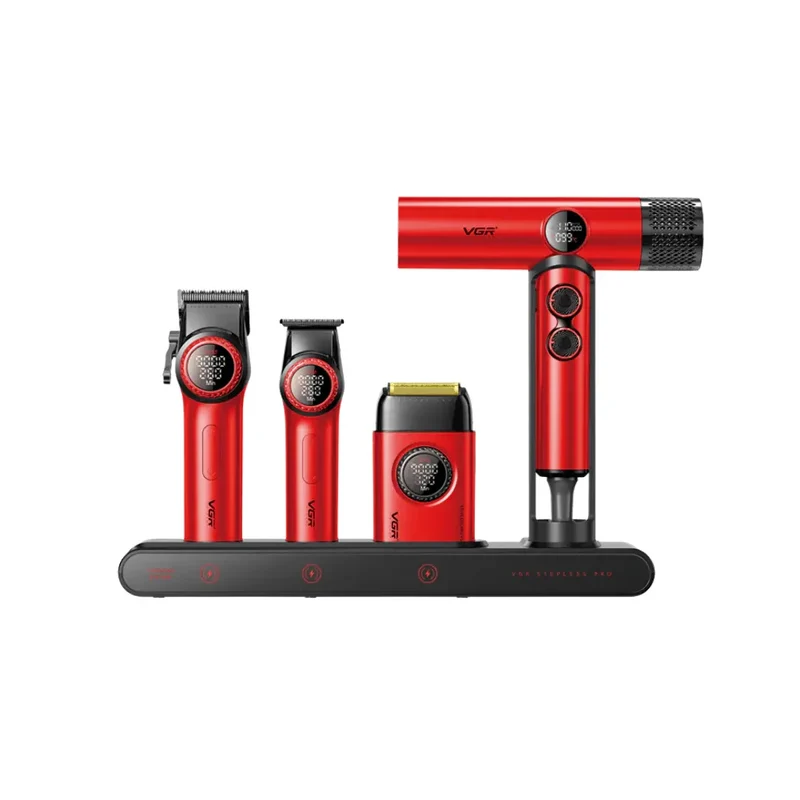 VGR Barber Combo 4-i-1 – Röd