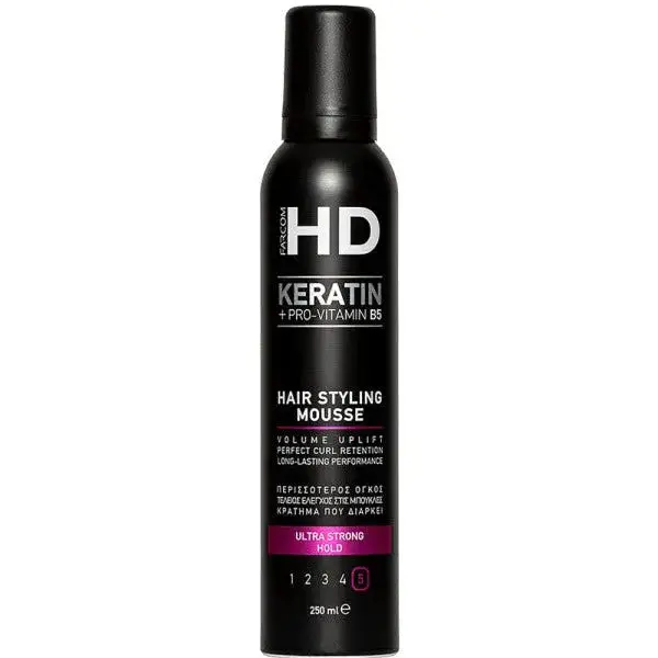 HD VOLUME ΜΟUSSΕ ULTRA STRONG 250ΜL With keratin and Pro-Vitamin B5