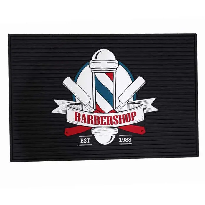 Barbershop Verktygsunderlägg – Klassisk Barberdesign