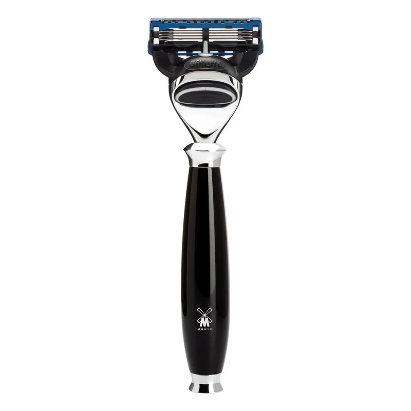 Gillette Fusion Säkerhetshyvel, Purist, Svart Resin