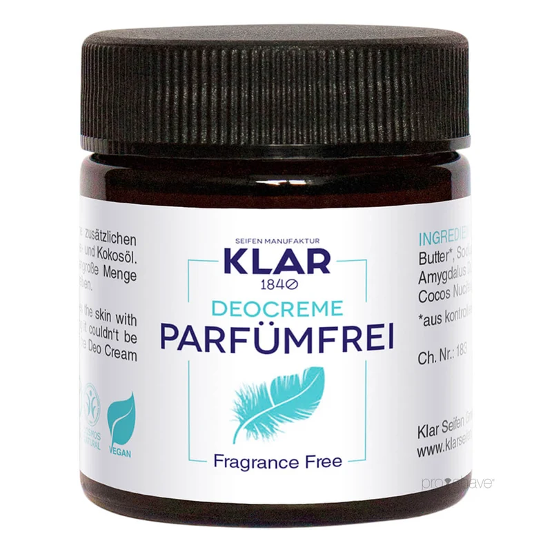 Deodorant Cream, doftfri, 30 ml.
