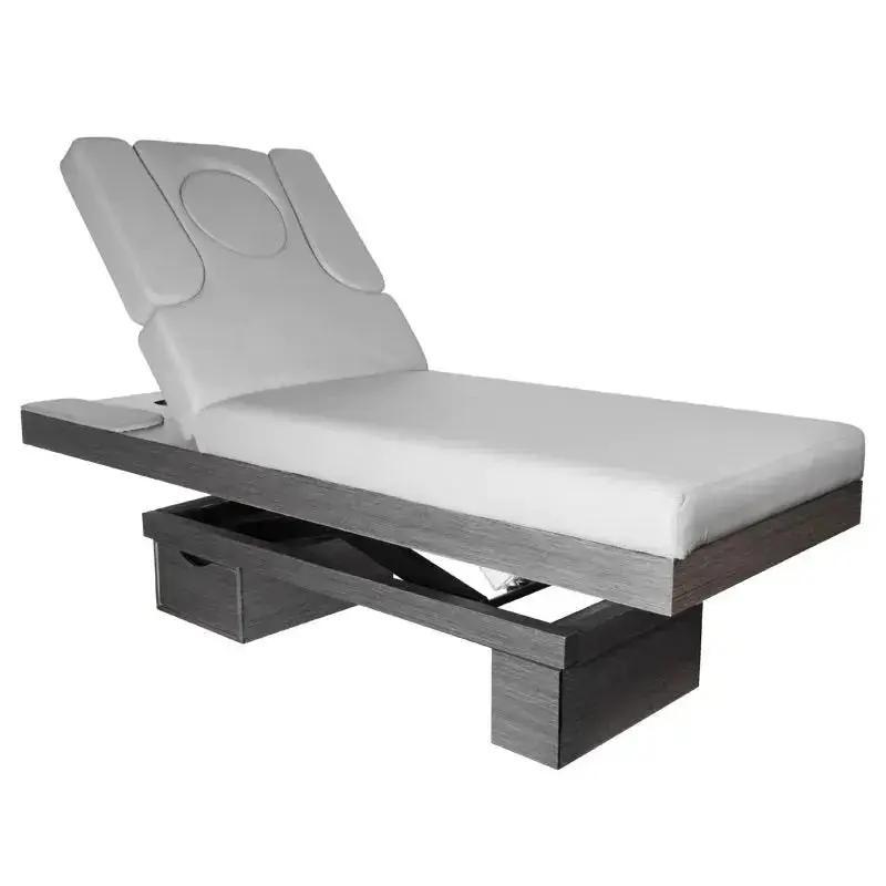 Spa cosmetic bed azzurro wood heated light gray