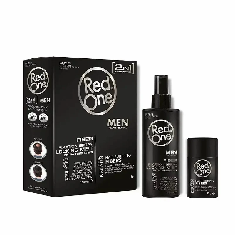 Hårbyggande Fiberset – 12 GR+100 ml – Svart