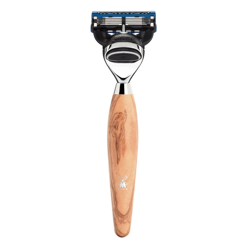 Gillette Fusion Säkerhetshyvel, Cosmo, olivträ