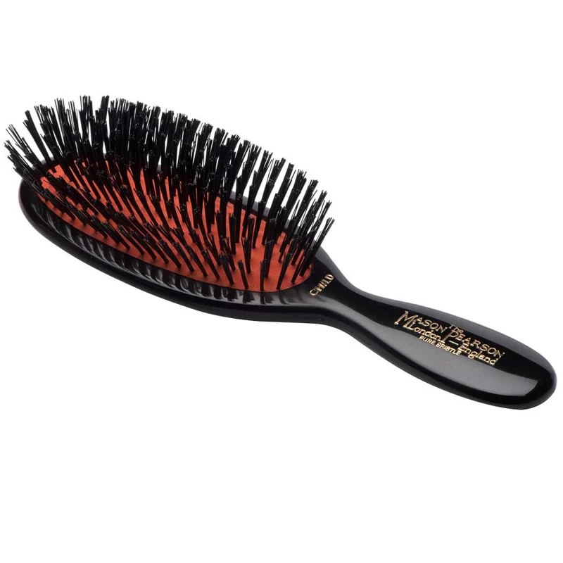 CB4 Pocket Child Full Length Boar Bristle Hairbrush – Dark Ruby