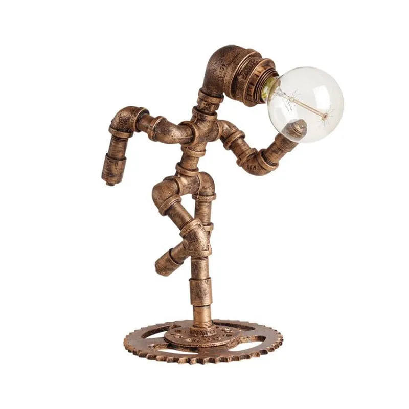 Retro Metal Bordlampe med Atletisk Design