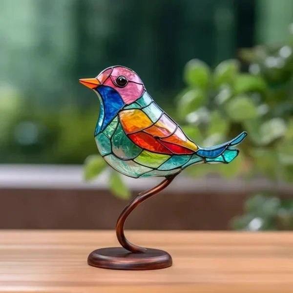 Stilfuld Farvet Glas Bordlampe til Hjemmet