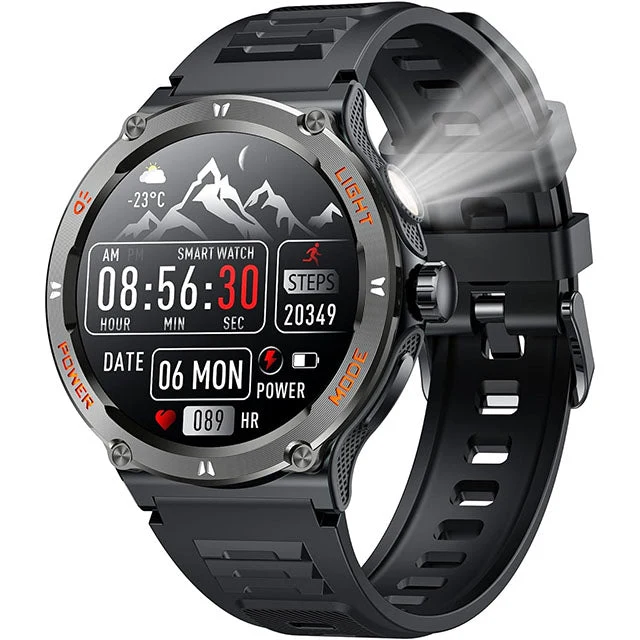 Herre Smart Sportsur med GPS, Touchscreen og LED-lys