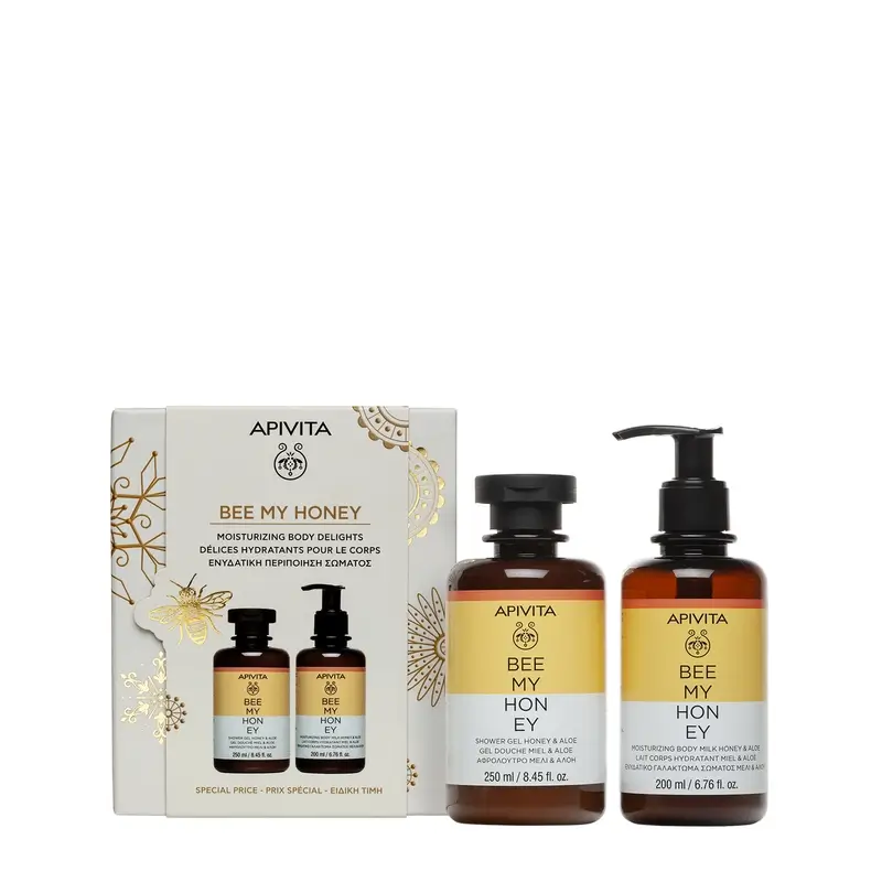 Apivita Promo Bee My Honey Bath Gel, 250Ml + Body Milk 200Ml