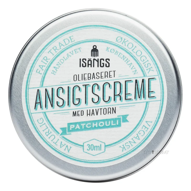 Ansiktskräm med havtorn, patchouli, 30 ml.