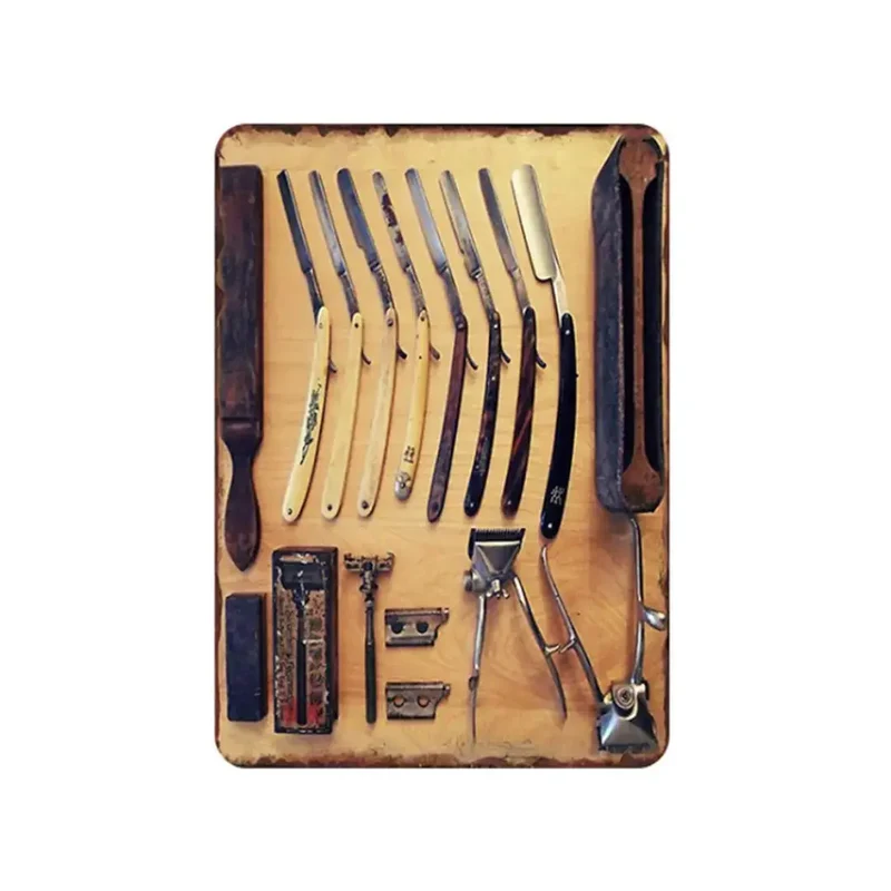 Vintage Metallskylt Frisersalong