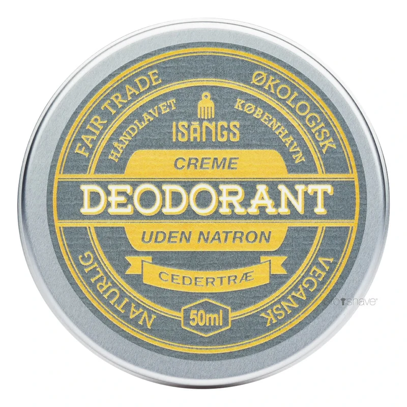 Kräm Deodorant utan bikarbonat, Cederträ, 50 ml.