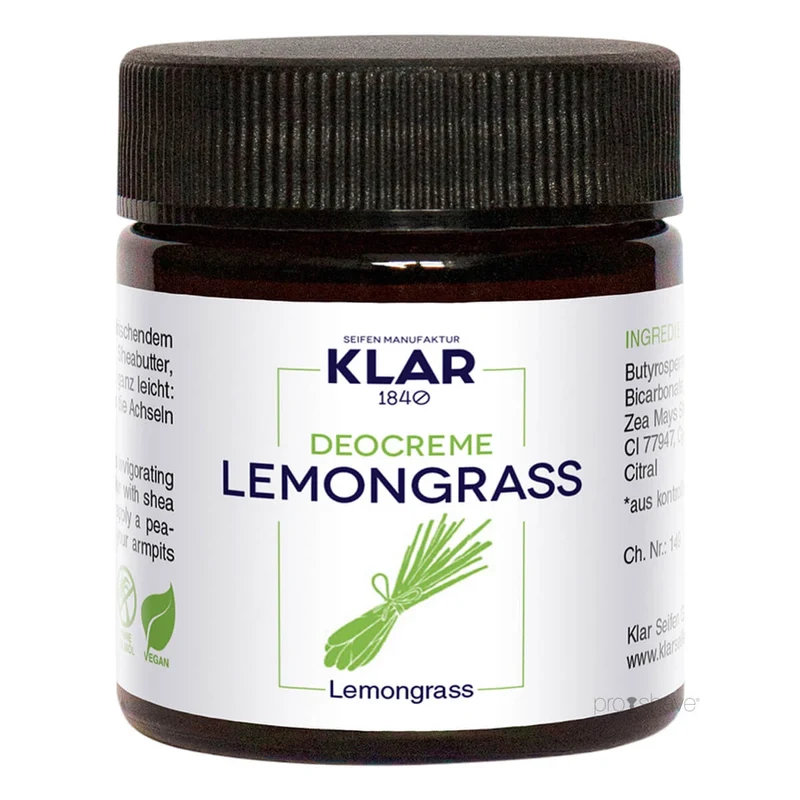 Deodorant Cream, Lemongrass, 30 ml