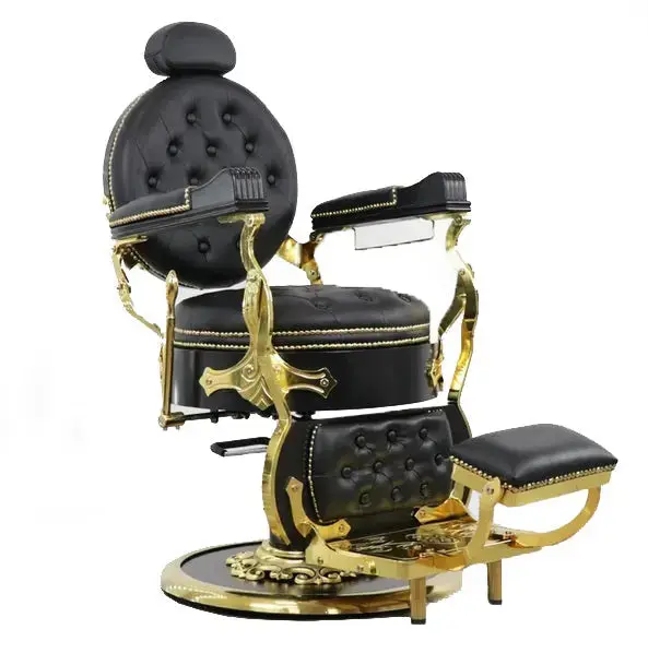 Kingdom Barber Chair Svart-Guld