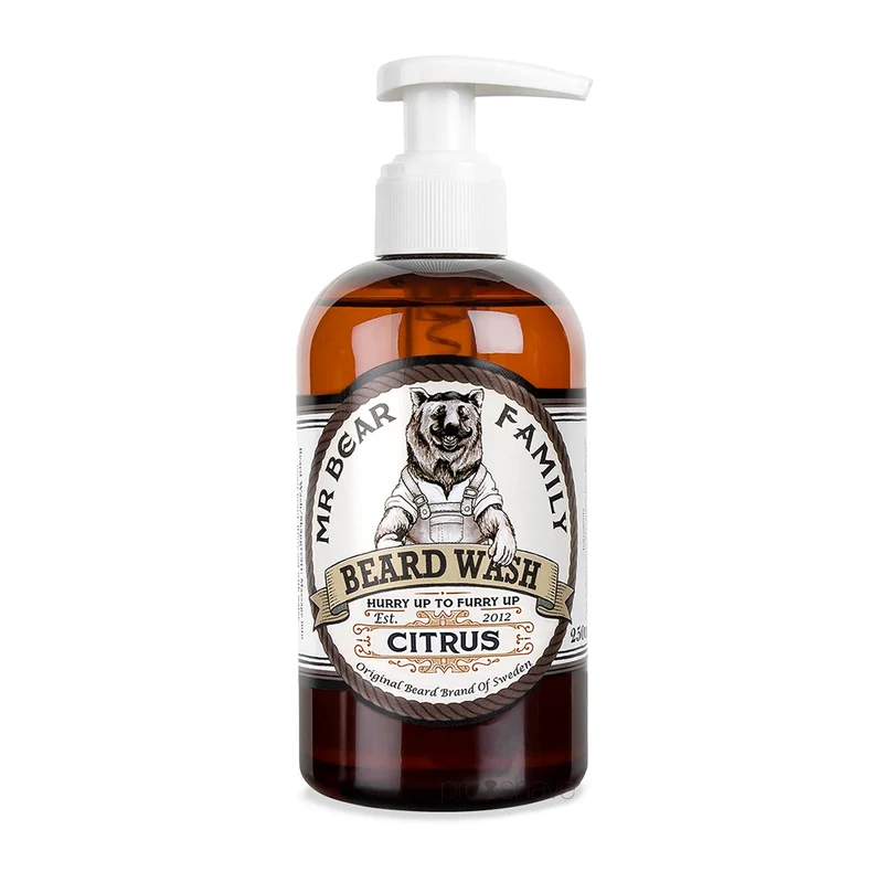 Skäggschampo, skäggtvätt, Citrus, 250 ml.