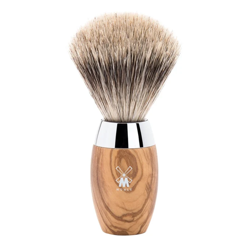 Fine Badger Rakborste, 21 mm, Kosmo, Olivträ