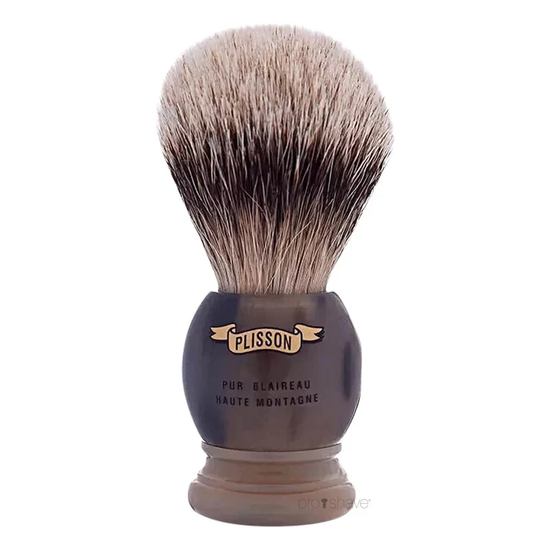 Rakborste, High Mountain White Badger & Genuine Horn, Original, storlek 12