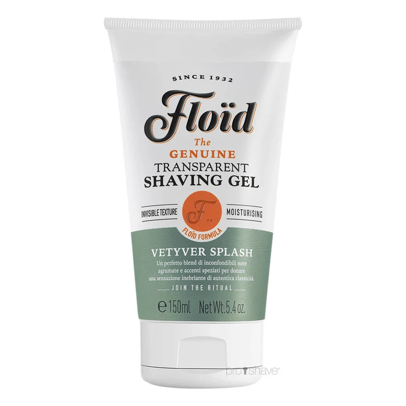 Transparent rakgel, Vetyver Splash, 150 ml.