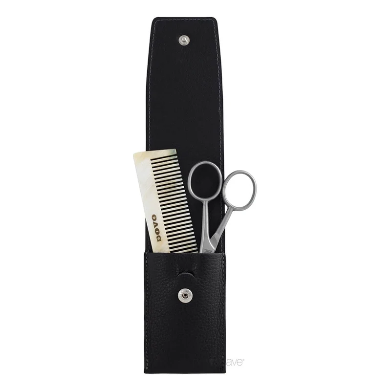 Beard & Grooming Set med 2 delar, Svart läder