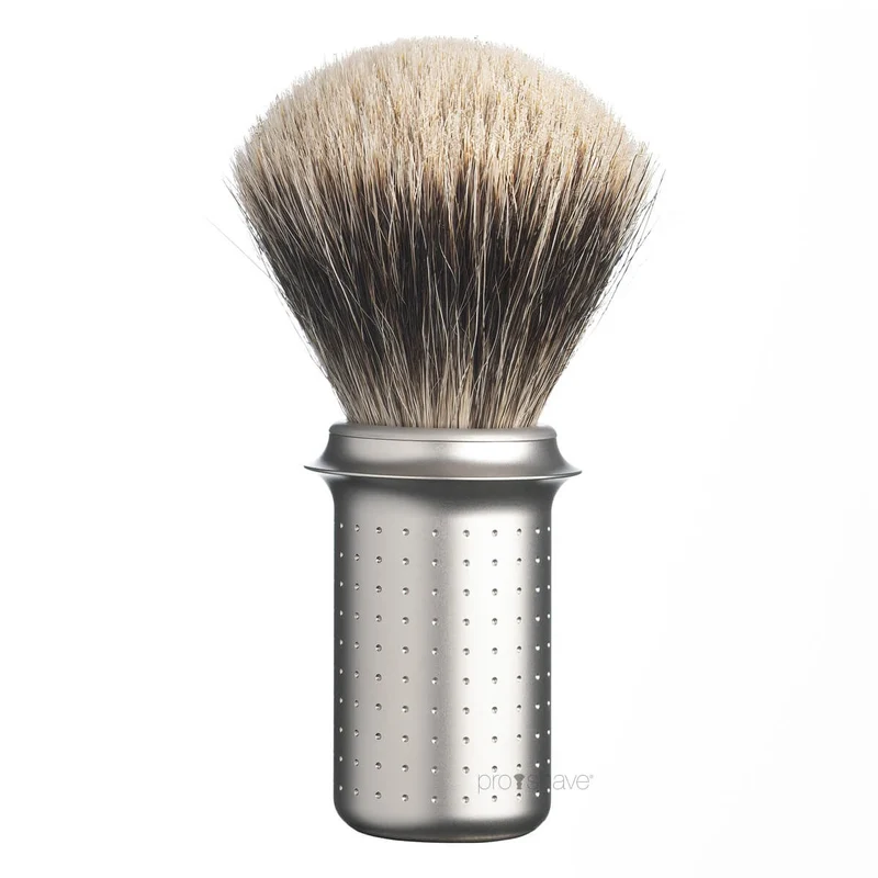 Finest Badger Rakborste, rostfritt stål - Matt