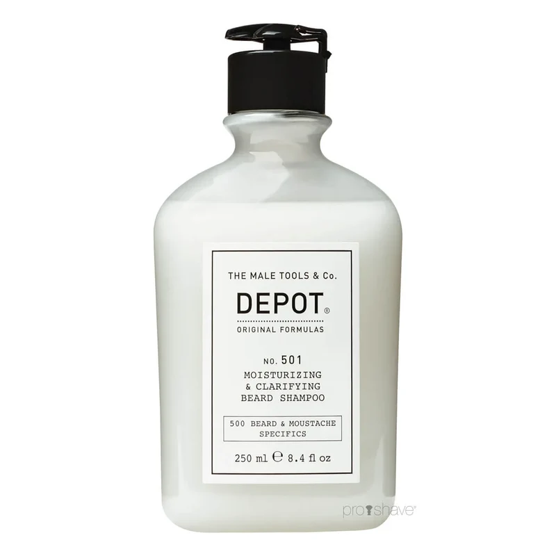 Återfuktande och klargörande Schampo för skägg, nr 501, 250 ml.