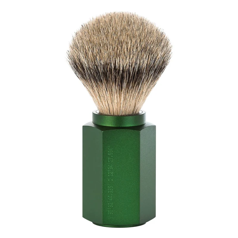 Mark Braun Silvertip Badger Rakborste, 21 mm, Hexagon, Aluminiumskog