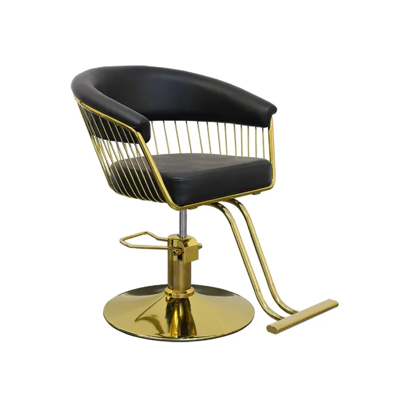 Frisörstol i Svart & Guld – Modern Design